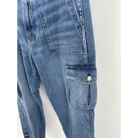 NWOT AMO Maggie Jeans Sz 27 (Meas 30") Carpenter Crop MSRP $310 Cottagecore - Picture 6 of 13